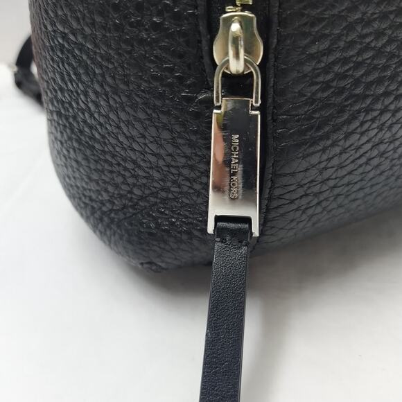 Michael Kors Viv Black Pebbled Leather Top Handle Drawstring Zipper Backpack - Picture 5 of 16